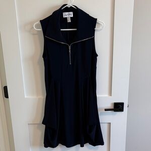 Joseph Ribkoff Navy Sleeveless Dress with Zipper